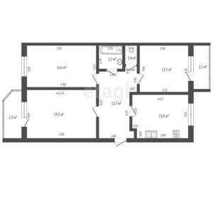 3-к квартира, вторичка, 92м2, 8/11 этаж