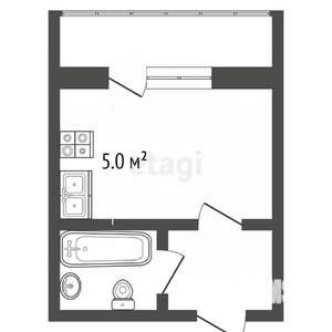 Студия квартира, вторичка, 27м2, 7/18 этаж