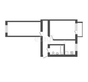 2-к квартира, вторичка, 46м2, 5/5 этаж