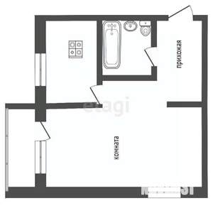 1-к квартира, вторичка, 31м2, 5/5 этаж