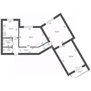 3-к квартира, вторичка, 95м2, 1/10 этаж