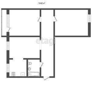 3-к квартира, вторичка, 53м2, 4/5 этаж