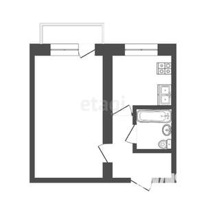 1-к квартира, вторичка, 31м2, 4/5 этаж