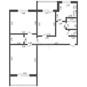 3-к квартира, вторичка, 70м2, 8/10 этаж