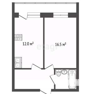 1-к квартира, вторичка, 39м2, 7/18 этаж