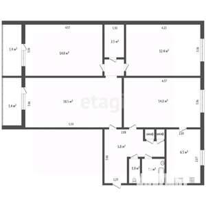 4-к квартира, вторичка, 78м2, 4/5 этаж