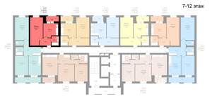 1-к квартира, вторичка, 41м2, 12/12 этаж