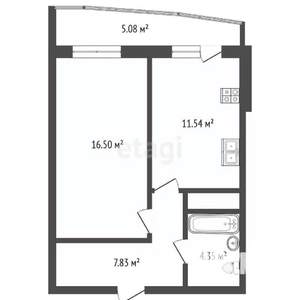 1-к квартира, вторичка, 41м2, 6/18 этаж