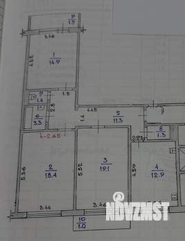 3-к квартира, вторичка, 83м2, 8/10 этаж