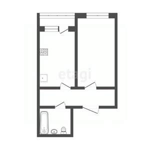 1-к квартира, вторичка, 45м2, 8/9 этаж