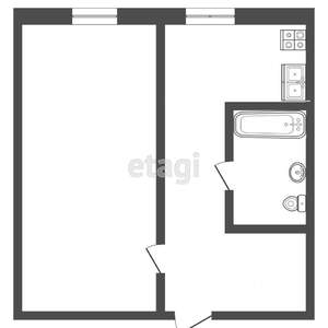 1-к квартира, вторичка, 30м2, 8/9 этаж