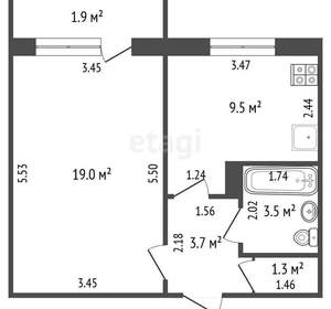 1-к квартира, вторичка, 37м2, 3/10 этаж