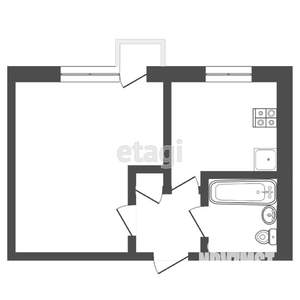 1-к квартира, вторичка, 21м2, 5/9 этаж