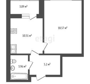1-к квартира, вторичка, 38м2, 8/9 этаж