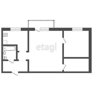 2-к квартира, вторичка, 44м2, 2/5 этаж