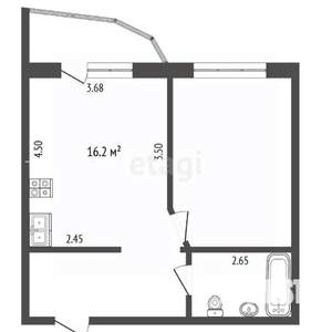 1-к квартира, вторичка, 43м2, 10/17 этаж