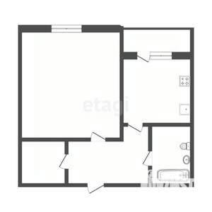 1-к квартира, вторичка, 41м2, 4/12 этаж