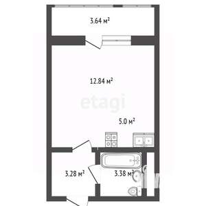 Студия квартира, вторичка, 25м2, 8/18 этаж