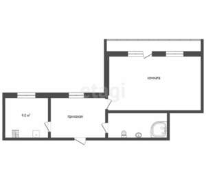 1-к квартира, вторичка, 43м2, 11/12 этаж