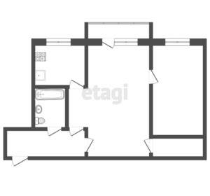 2-к квартира, вторичка, 42м2, 4/5 этаж