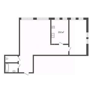 2-к квартира, вторичка, 80м2, 1/4 этаж