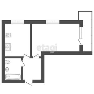1-к квартира, вторичка, 44м2, 9/16 этаж