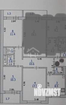 3-к квартира, вторичка, 63м2, 9/10 этаж