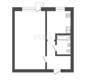 1-к квартира, вторичка, 28м2, 7/9 этаж