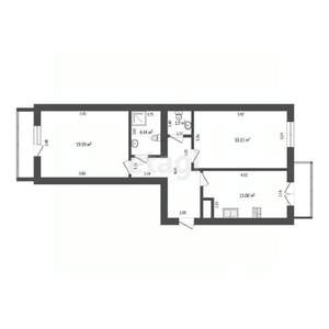 2-к квартира, сданный дом, 60м2, 8/8 этаж