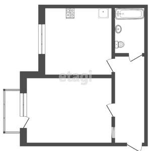 1-к квартира, вторичка, 35м2, 1/3 этаж