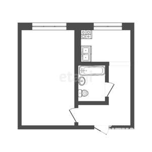 1-к квартира, вторичка, 33м2, 5/5 этаж