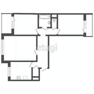 3-к квартира, вторичка, 63м2, 1/10 этаж