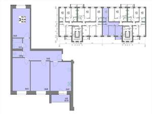 3-к квартира, вторичка, 92м2, 6/10 этаж