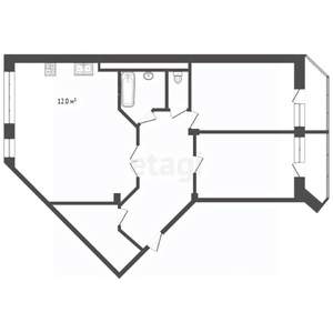 3-к квартира, вторичка, 87м2, 12/16 этаж