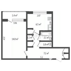 1-к квартира, вторичка, 33м2, 8/10 этаж