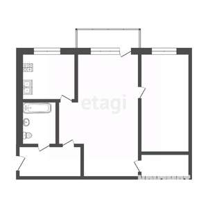 2-к квартира, вторичка, 41м2, 5/5 этаж