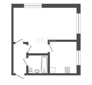 1-к квартира, вторичка, 30м2, 3/5 этаж