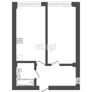 1-к квартира, вторичка, 39м2, 4/9 этаж