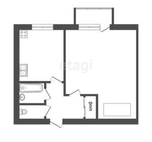 1-к квартира, вторичка, 41м2, 2/8 этаж