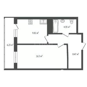 1-к квартира, вторичка, 40м2, 17/19 этаж