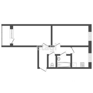 2-к квартира, вторичка, 47м2, 5/5 этаж
