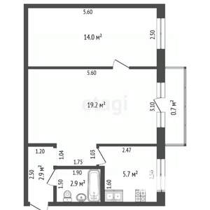 2-к квартира, вторичка, 46м2, 3/5 этаж