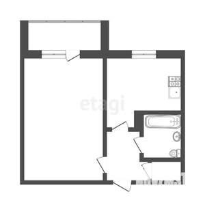 1-к квартира, вторичка, 38м2, 2/10 этаж