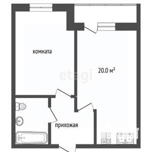 1-к квартира, вторичка, 45м2, 12/15 этаж