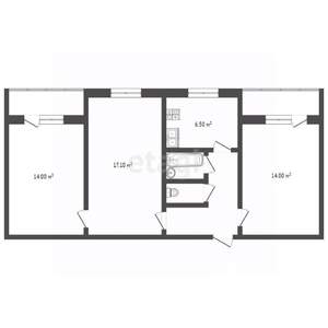 3-к квартира, вторичка, 61м2, 5/5 этаж
