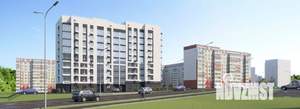 1-к квартира, строящийся дом, 41м2, 2/9 этаж