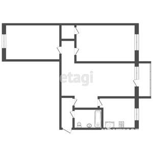 3-к квартира, вторичка, 60м2, 3/5 этаж