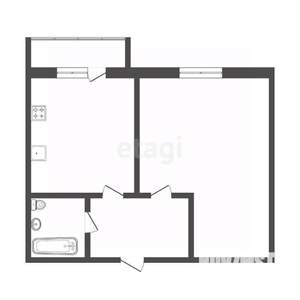 1-к квартира, вторичка, 41м2, 1/10 этаж