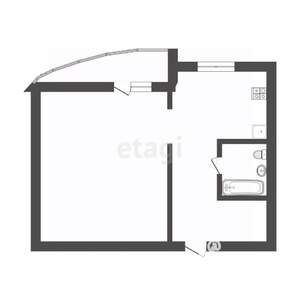 1-к квартира, вторичка, 33м2, 4/17 этаж