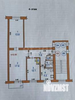 3-к квартира, вторичка, 58м2, 4/5 этаж